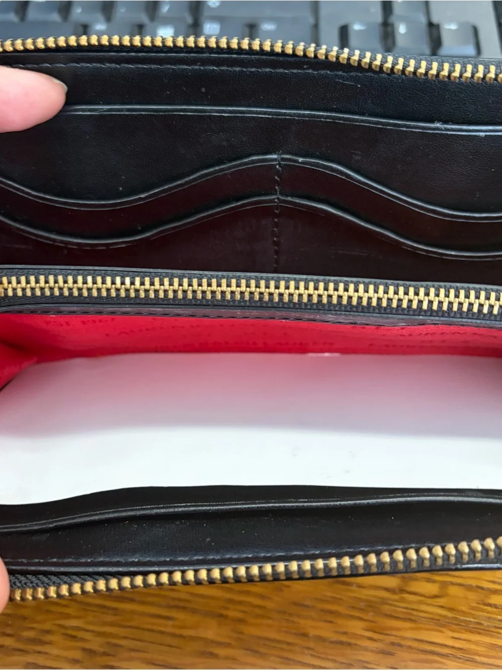 NWOT* Lauren Ralph Lauren Black Patent Leather Embossed Clutch WalletLuxe Y2K